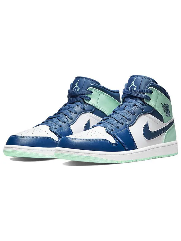 Кроссовки 1 средние Air Jordan — изображение 3 из 4, синий/зеленый