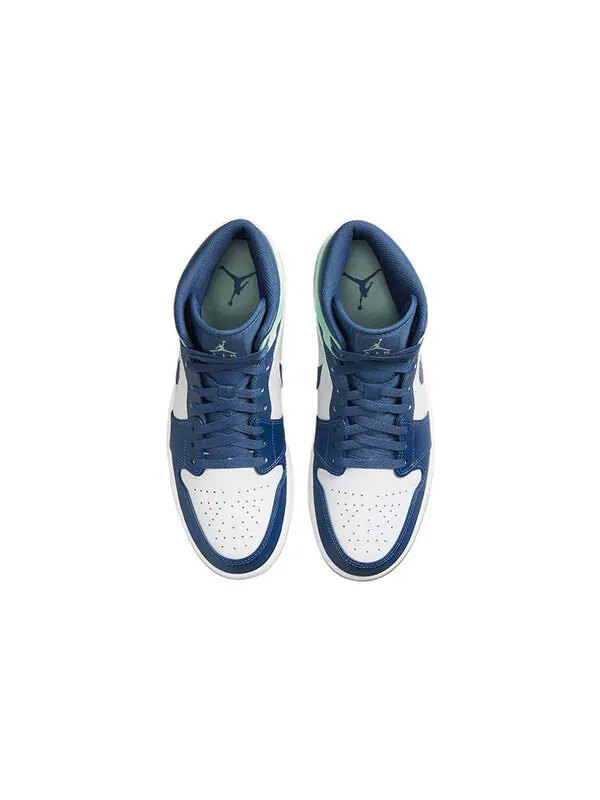 Кроссовки 1 средние Air Jordan — изображение 4 из 4, синий/зеленый