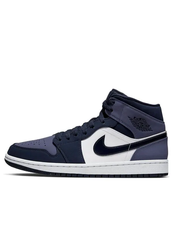 Кроссовки 1 средние Air Jordan — изображение 1 из 4, фиолетовый-белый