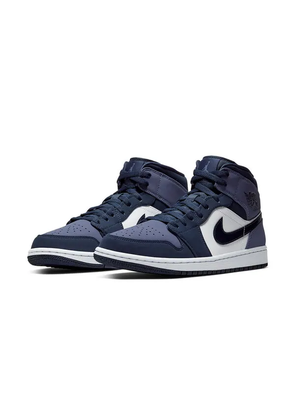 Кроссовки 1 средние Air Jordan — изображение 2 из 4, фиолетовый-белый