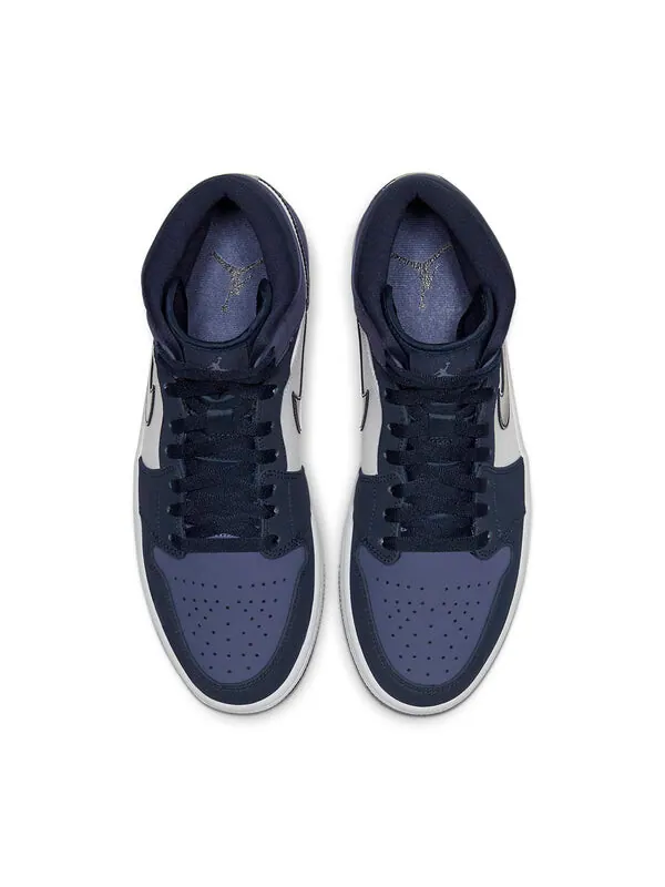 Кроссовки 1 средние Air Jordan — изображение 3 из 4, фиолетовый-белый