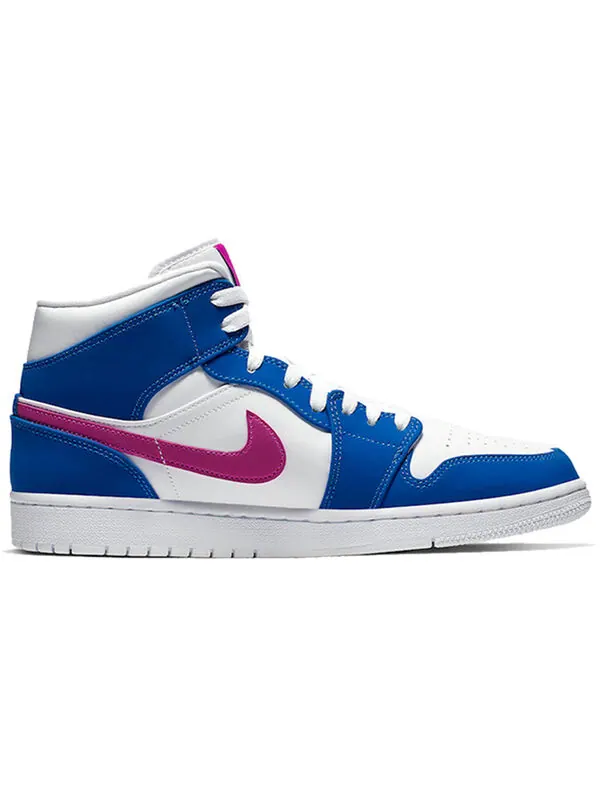 Кроссовки 1 mid 'royal violet' Air Jordan — изображение 2 из 4, фиолетовый-белый