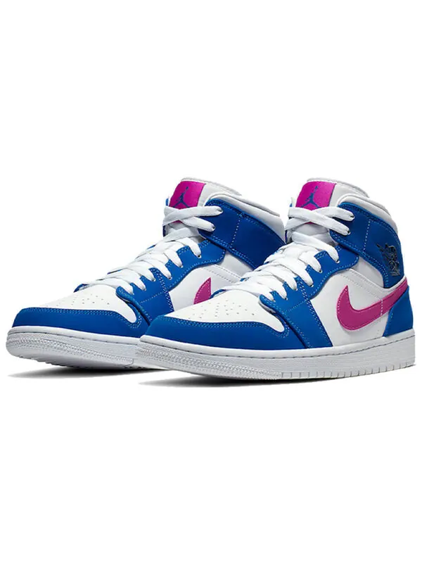 Кроссовки 1 mid 'royal violet' Air Jordan — изображение 3 из 4, фиолетовый-белый