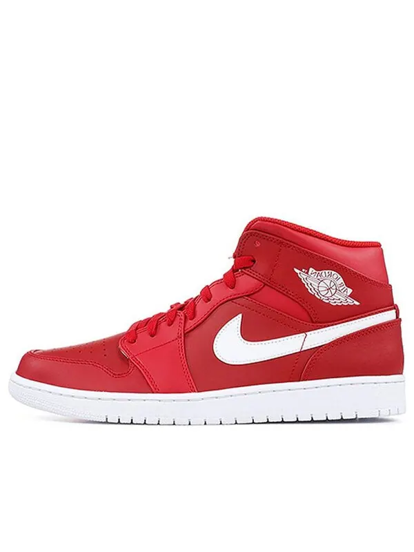 Кроссовки 1 ретро средние Air Jordan — изображение 1 из 4, красный белый