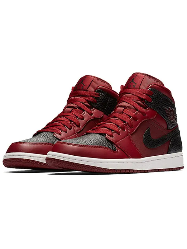 Кроссовки 1 средние Air Jordan — изображение 2 из 4, красный/черный-белый