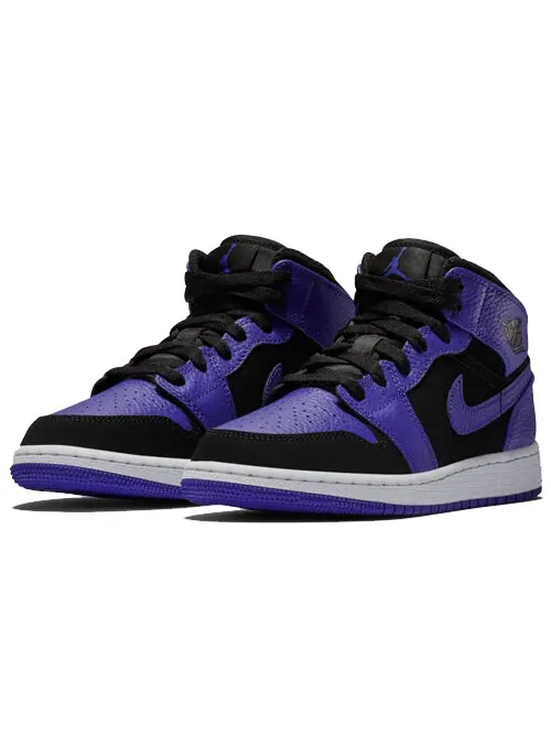 Кроссовки 1 ретро средние Air Jordan — изображение 3 из 4, черный/темный-белый