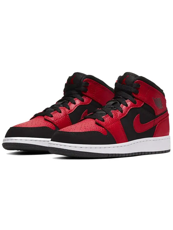 Кроссовки 1 средние Air Jordan — изображение 3 из 4, черный/белый-красный