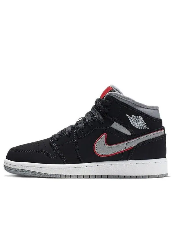 Кроссовки 1 средние Air Jordan — изображение 1 из 4, черный/красный-серый