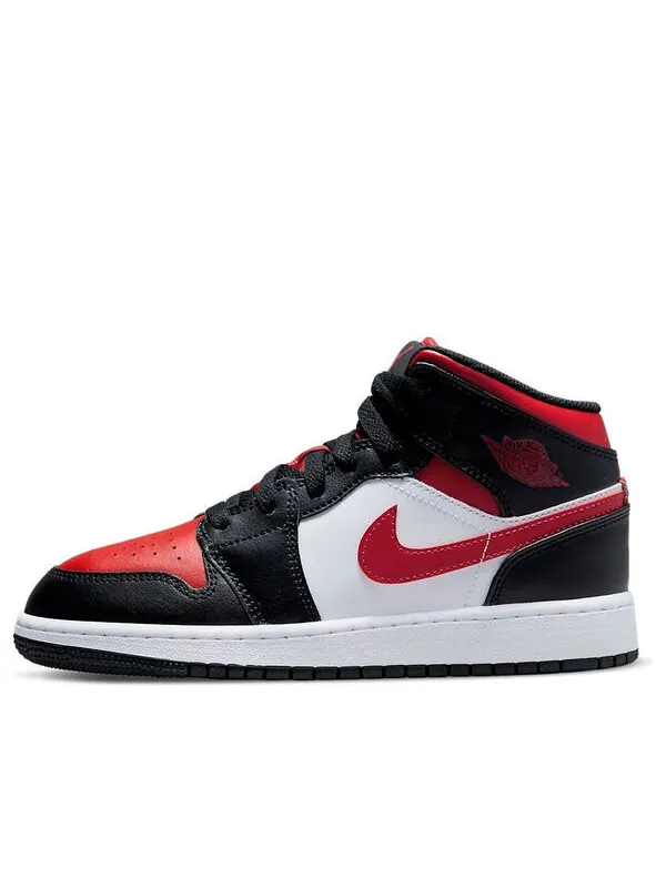 Кроссовки 1 mid 'black fire red' Air Jordan — изображение 1 из 4, черный/красный/белый