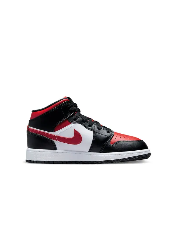 Кроссовки 1 mid 'black fire red' Air Jordan — изображение 2 из 4, черный/красный/белый