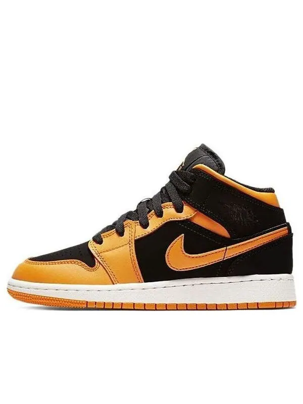 Кроссовки 1 средние Air Jordan — изображение 1 из 4, черный/оранжевый/белый