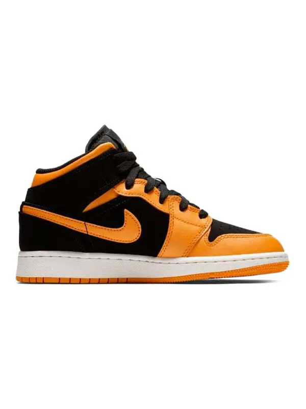 Кроссовки 1 средние Air Jordan — изображение 2 из 4, черный/оранжевый/белый
