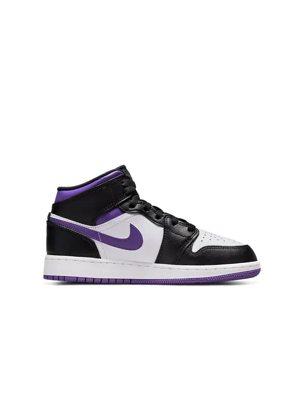 Кроссовки 1 средние Air Jordan — изображение 2 из 4, черный/белый/фиолетовый