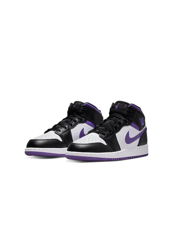 Кроссовки 1 средние Air Jordan — изображение 3 из 4, черный/белый/фиолетовый
