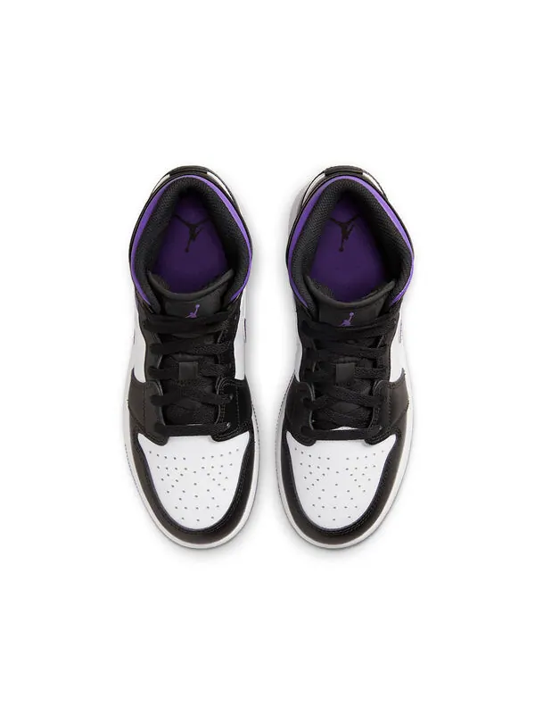 Кроссовки 1 средние Air Jordan — изображение 4 из 4, черный/белый/фиолетовый