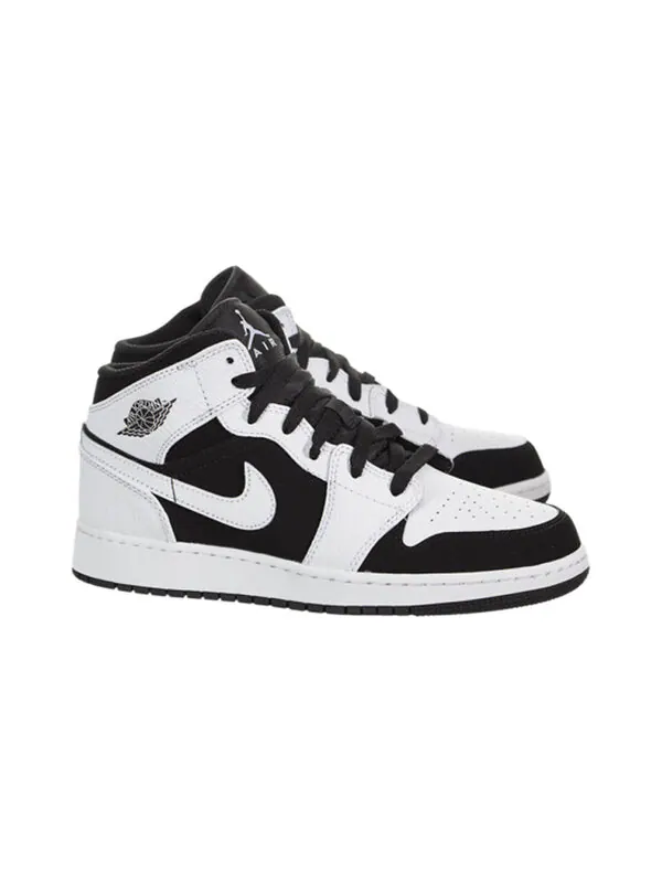 Кроссовки 1 ретро средние Air Jordan — изображение 3 из 4, черный/белый