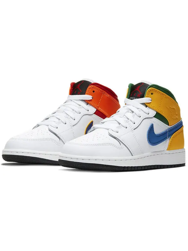 Кроссовки 1 средние Air Jordan — изображение 3 из 4, белый/фиолетовый