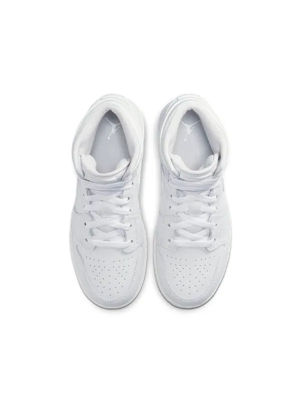 Кроссовки 1 mid 'triple white' Air Jordan — изображение 4 из 4, белый