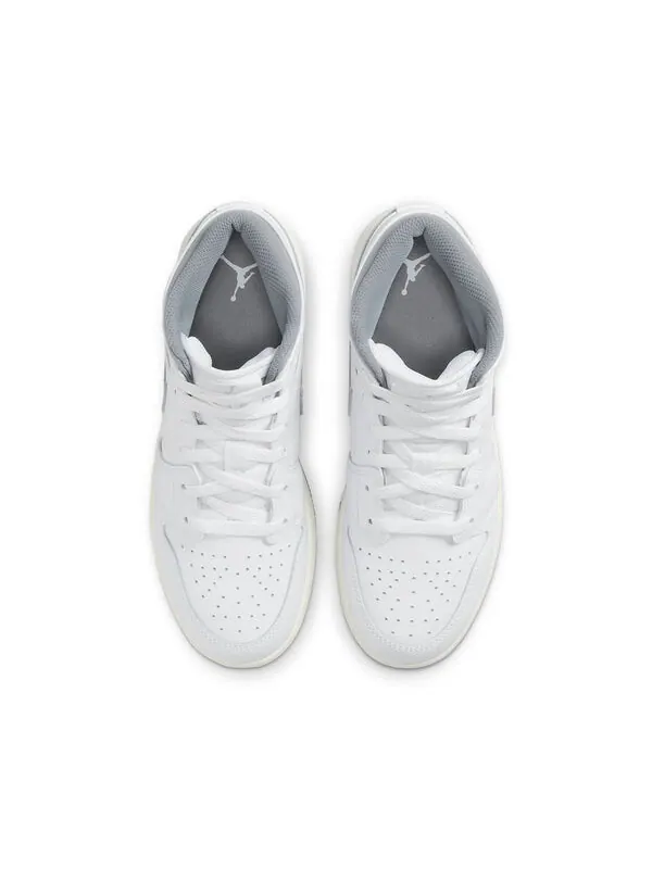 Кроссовки 1 средние Air Jordan — изображение 4 из 4, белый/серый