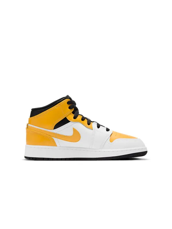 Кроссовки 1 средние Air Jordan — изображение 2 из 4, белый/золотистый/черный