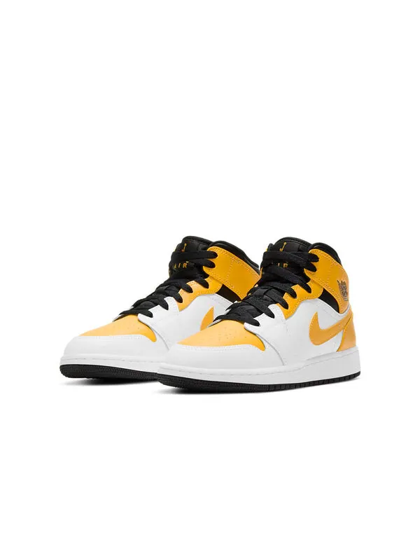 Кроссовки 1 средние Air Jordan — изображение 3 из 4, белый/золотистый/черный