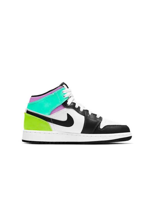 Кроссовки 1 средние Air Jordan — изображение 2 из 3, белый/черный--зеленый