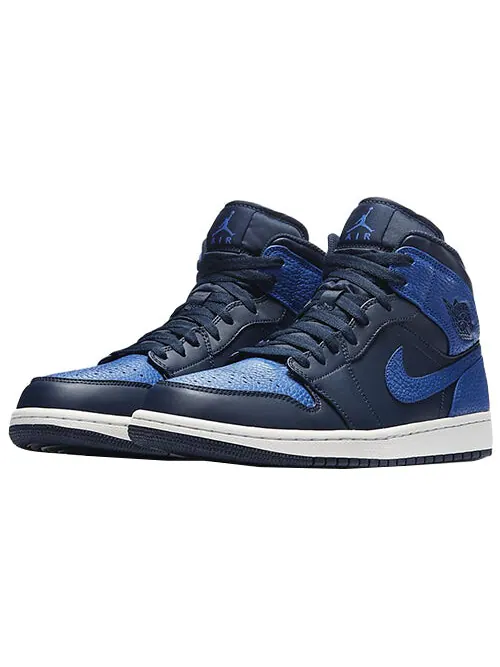 Кроссовки 1 ретро средние Air Jordan — изображение 3 из 4, темно-синий