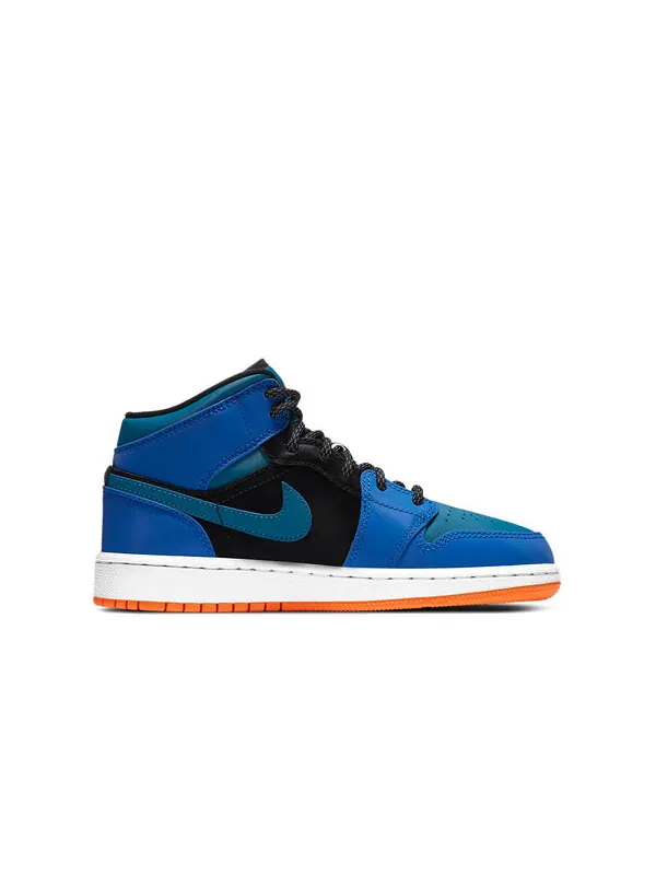 Кроссовки 1 средние Air Jordan — изображение 2 из 4, синий/зеленый/черный