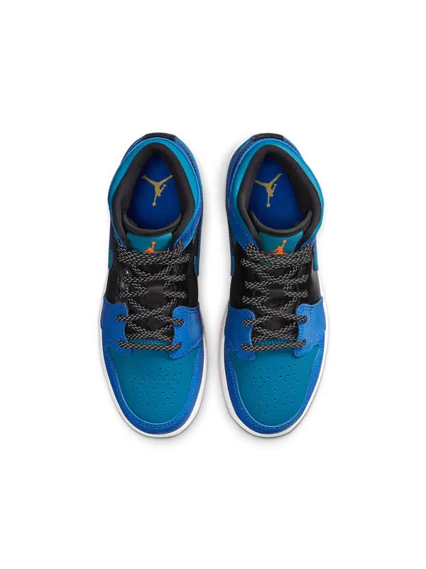 Кроссовки 1 средние Air Jordan — изображение 4 из 4, синий/зеленый/черный