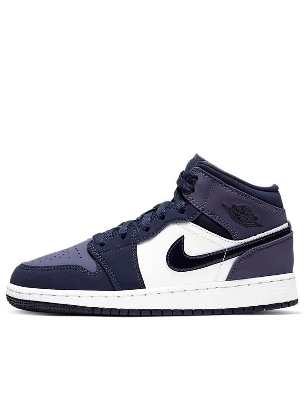 Кроссовки 1 средние Air Jordan — изображение 1 из 4, фиолетовый-белый