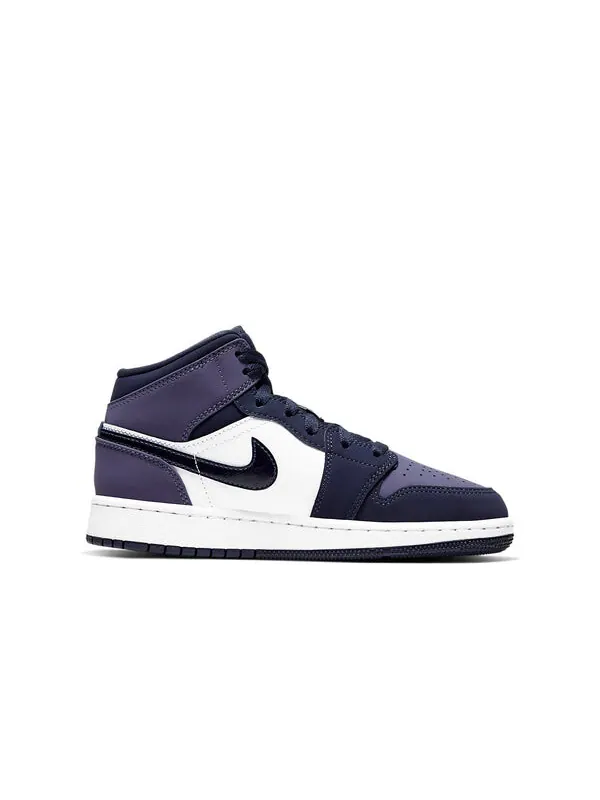 Кроссовки 1 средние Air Jordan — изображение 2 из 4, фиолетовый-белый