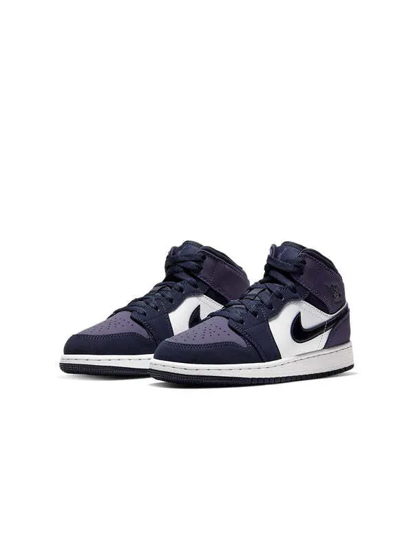 Кроссовки 1 средние Air Jordan — изображение 3 из 4, фиолетовый-белый