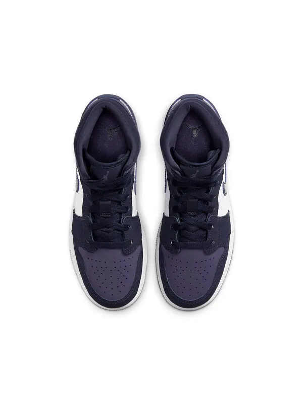 Кроссовки 1 средние Air Jordan — изображение 4 из 4, фиолетовый-белый