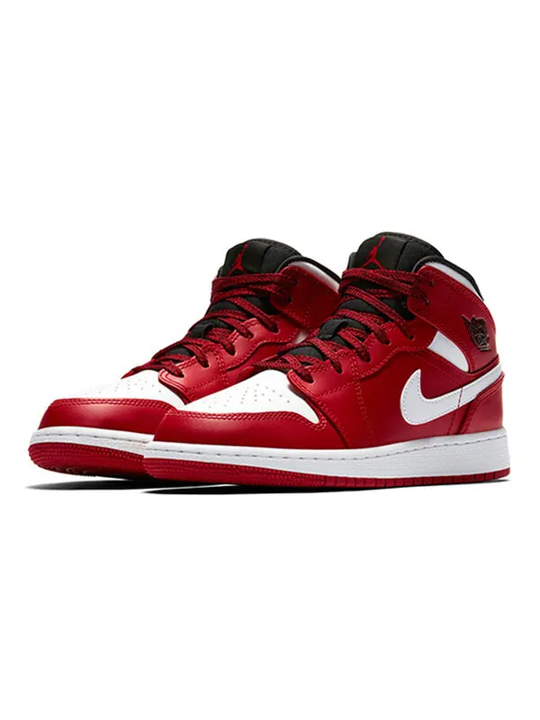 Кроссовки 1 ретро средние Air Jordan — изображение 2 из 4, красный/белый-черный