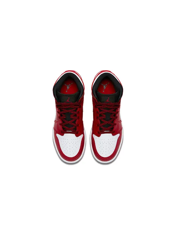 Кроссовки 1 ретро средние Air Jordan — изображение 3 из 4, красный/белый-черный