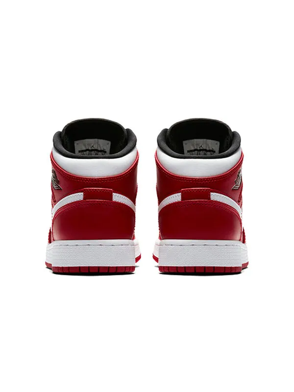 Кроссовки 1 ретро средние Air Jordan — изображение 4 из 4, красный/белый-черный