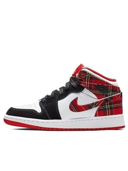 Кроссовки 1 ретро средние Air Jordan — изображение 1 из 4, белый/черный/красный