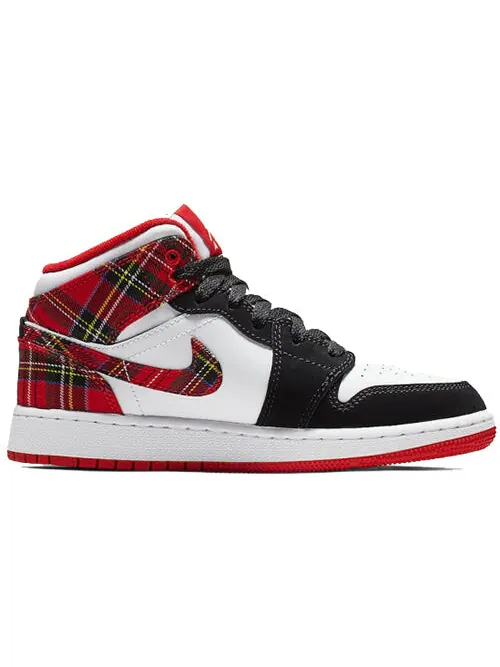 Кроссовки 1 ретро средние Air Jordan — изображение 2 из 4, белый/черный/красный