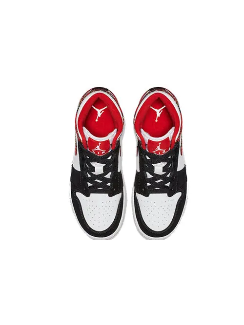 Кроссовки 1 ретро средние Air Jordan — изображение 4 из 4, белый/черный/красный