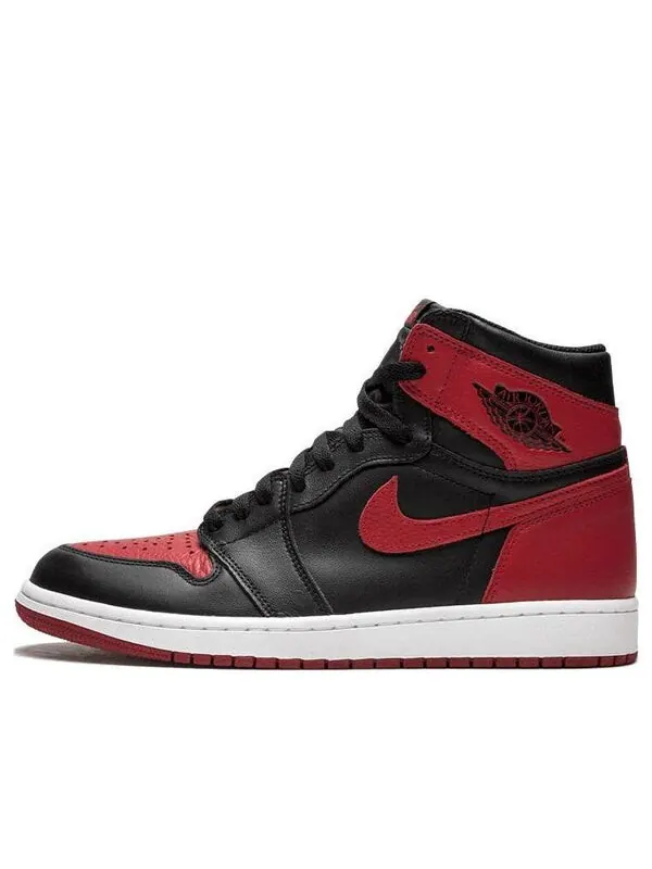 Кроссовки 1 ретро высокие og Air Jordan — изображение 1 из 4, черный/красный-белый