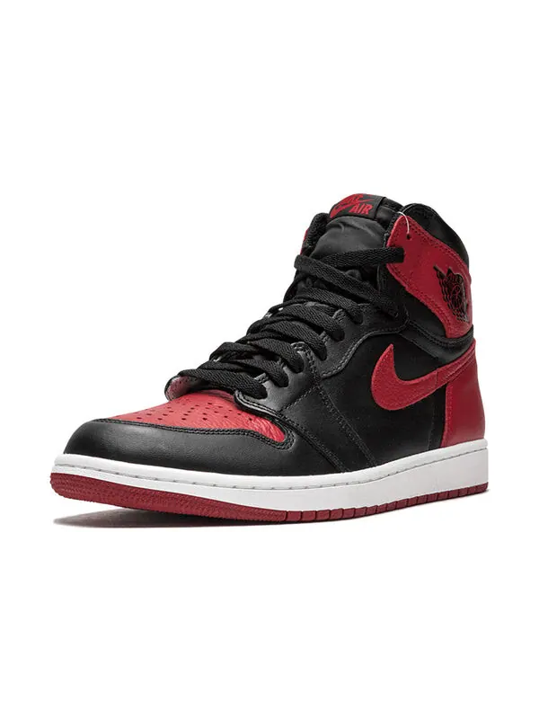 Кроссовки 1 ретро высокие og Air Jordan — изображение 2 из 4, черный/красный-белый