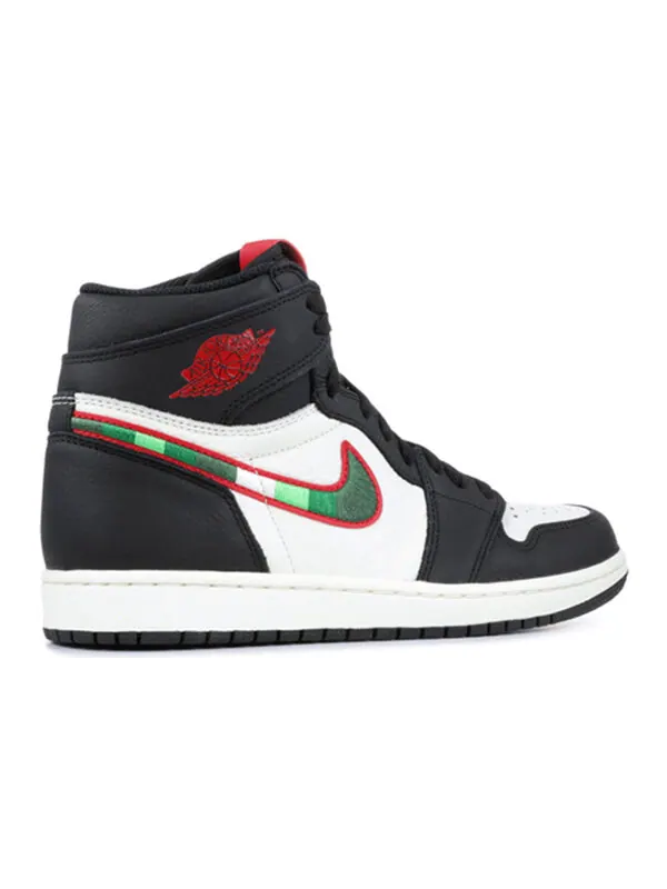 Кроссовки 1 ретро высокие og Air Jordan — изображение 4 из 4, черный/красный--синий