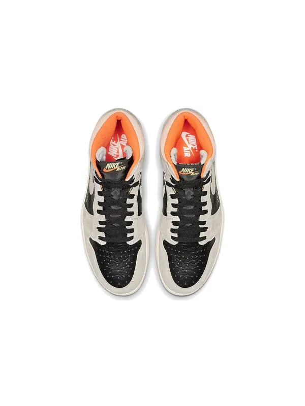Кроссовки 1 ретро высокие og Air Jordan — изображение 4 из 4, серый/черный--белый
