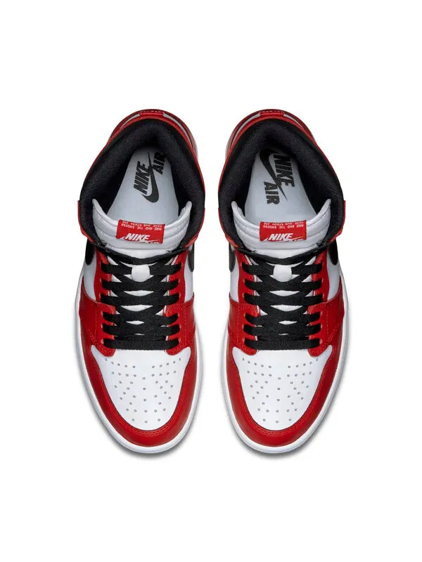 Кроссовки 1 ретро высокие og Air Jordan — изображение 2 из 4, белый/красный-черный