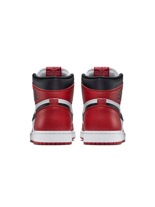 Кроссовки 1 ретро высокие og Air Jordan — изображение 3 из 4, белый/красный-черный