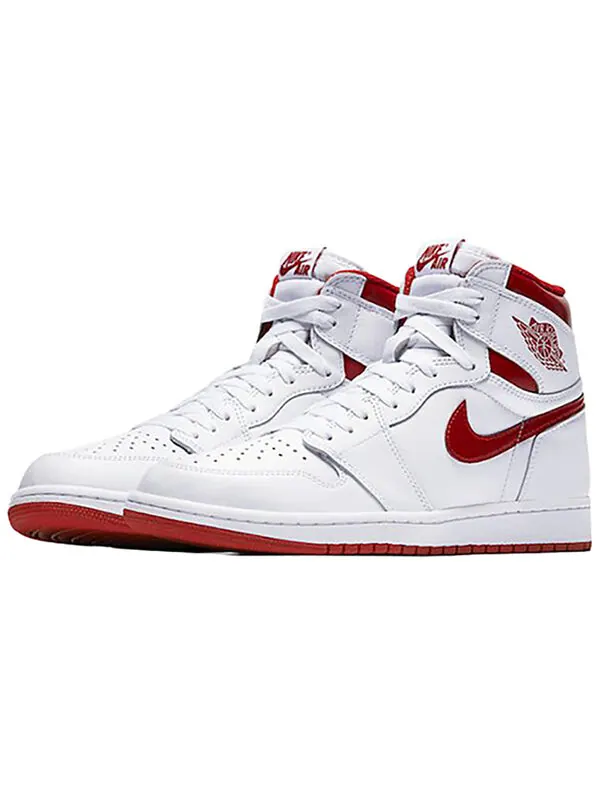 Кроссовки 1 ретро высокие og Air Jordan — изображение 2 из 4, белый/красный