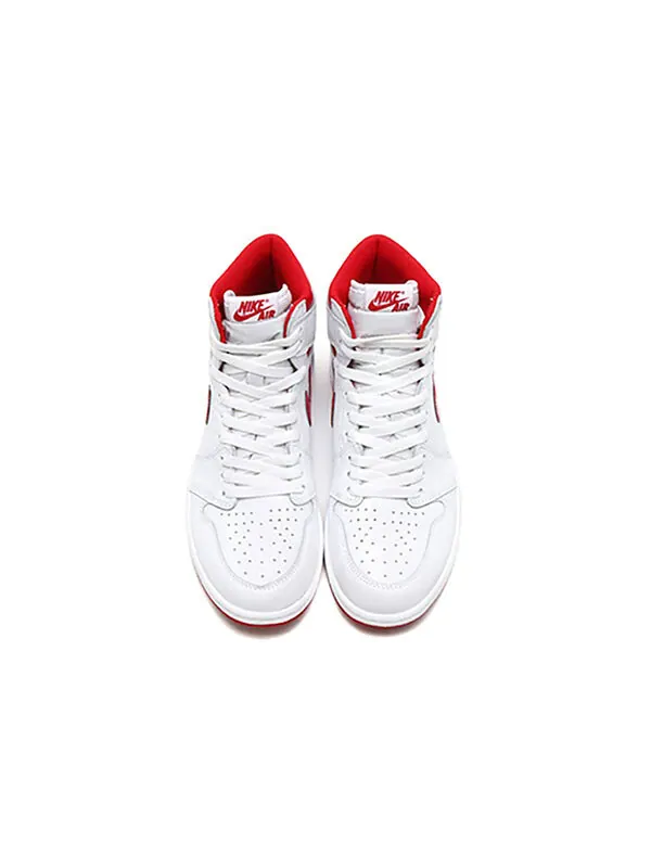 Кроссовки 1 ретро высокие og Air Jordan — изображение 4 из 4, белый/красный