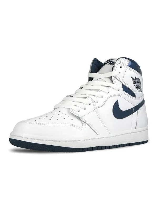 Кроссовки 1 ретро высокие og Air Jordan — изображение 3 из 4, белый/темно-синий