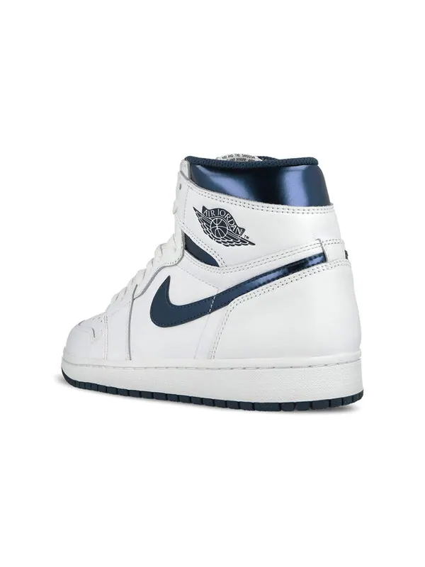 Кроссовки 1 ретро высокие og Air Jordan — изображение 4 из 4, белый/темно-синий