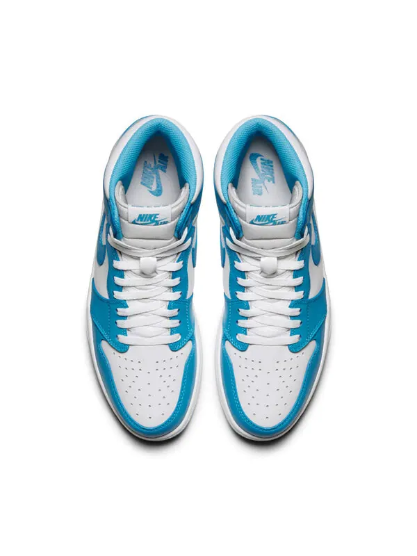 Кроссовки 1 ретро высокие og Air Jordan — изображение 2 из 4, белый/синий